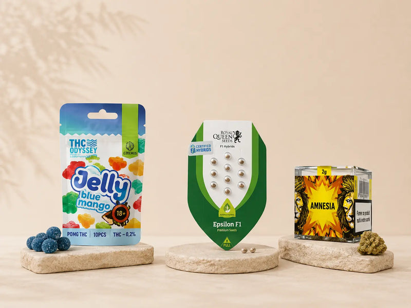 Best-selling Gr8bake edibles, cannabis seeds, and CBD flowers.
