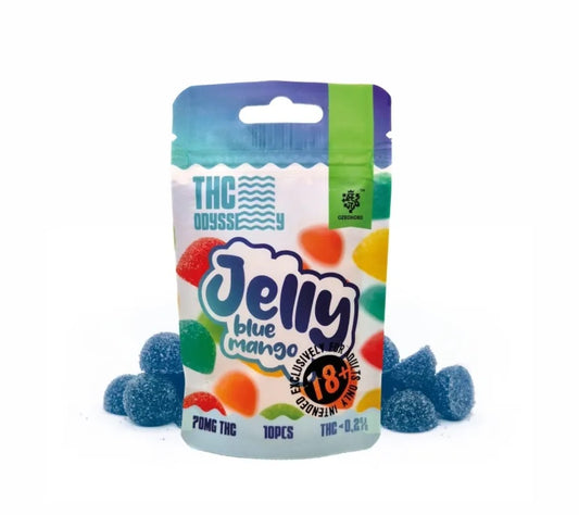 Blue Mango THC jelly pack of ten by Gr8Bake