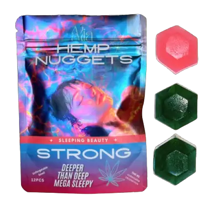 Blueberry Sleep THC Gummies with Melatonin 96mg (12 x 8mg) 