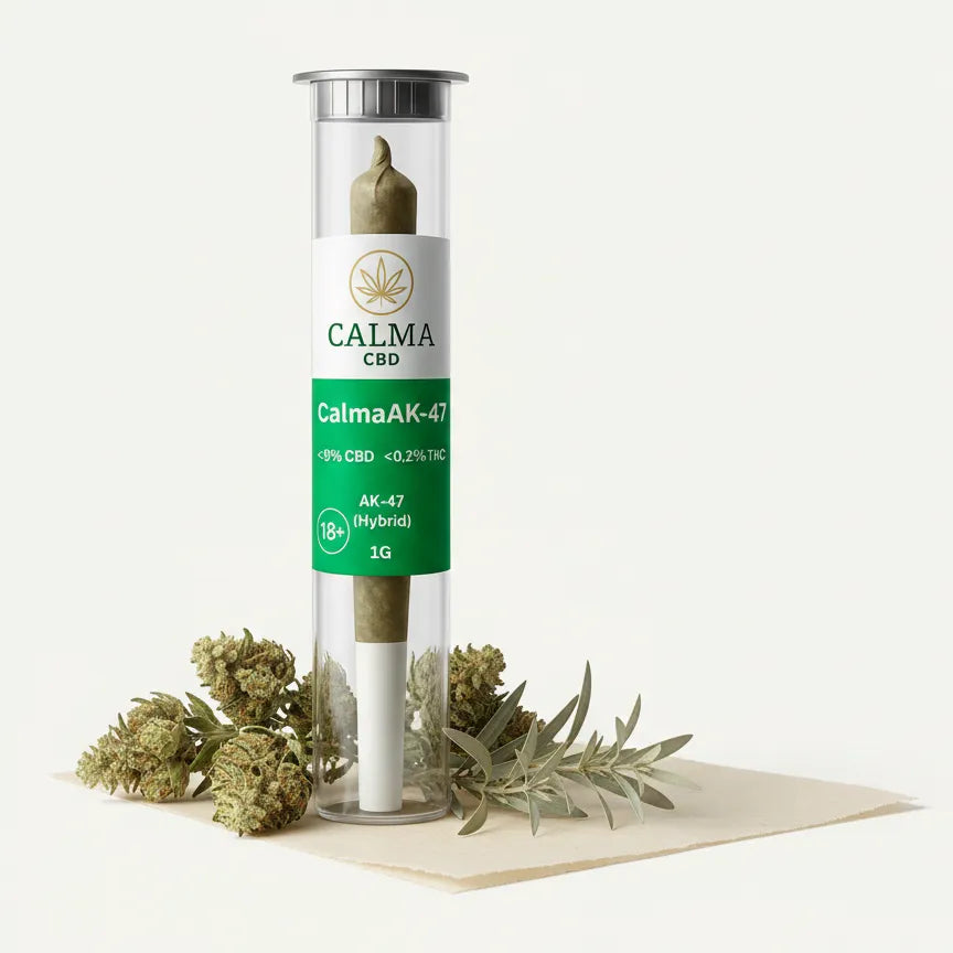 CalmaAK-47 CBD Pre-Roll 1g (AK-47 Sativa, under 9% CBD) 