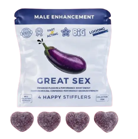 Great Sex Male Gummies with Maca and Puama (4 Pack, Adult Novelty) 
