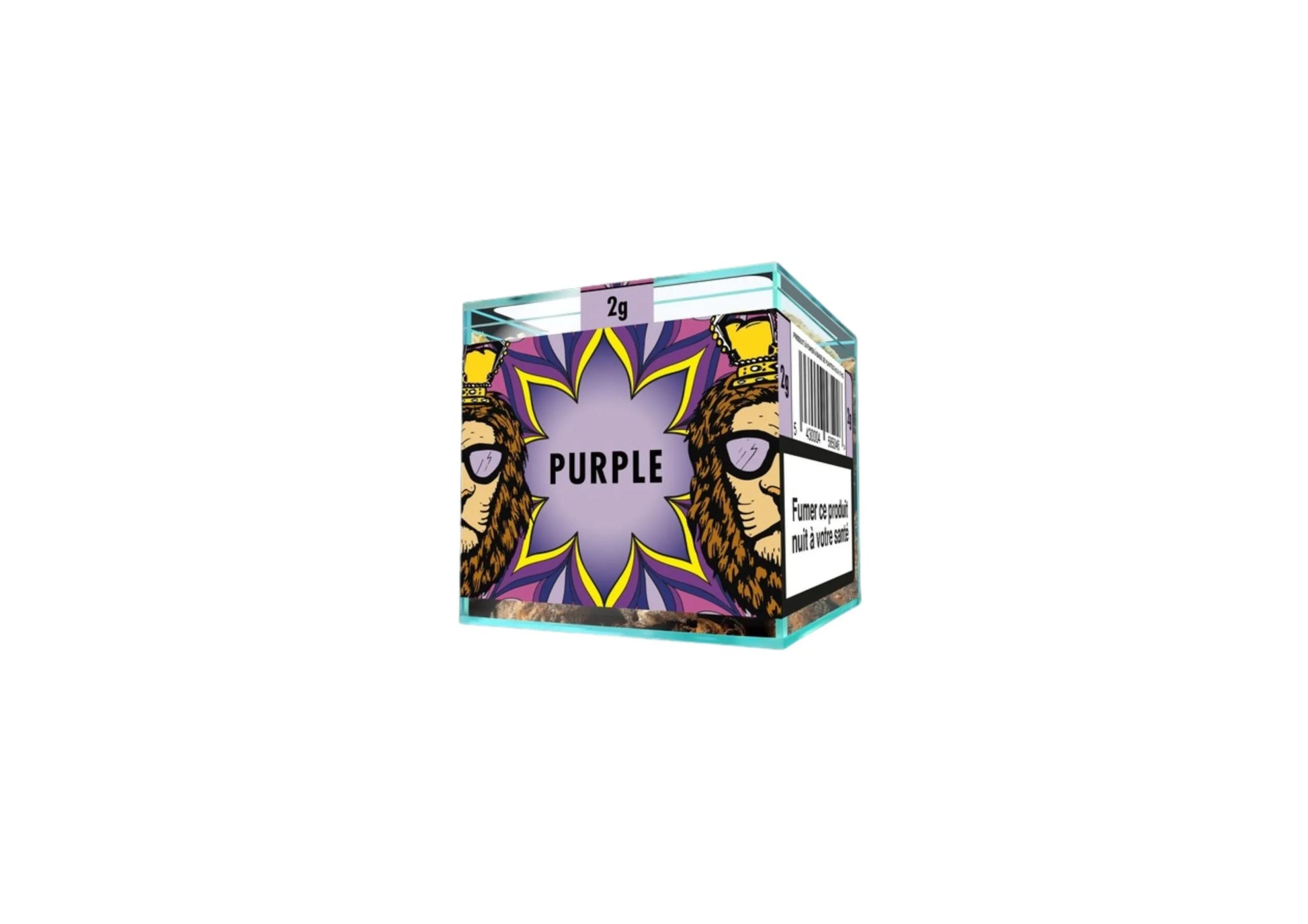 Purple CBD flower 2g cube indica dominant hemp buds relaxing strain EU